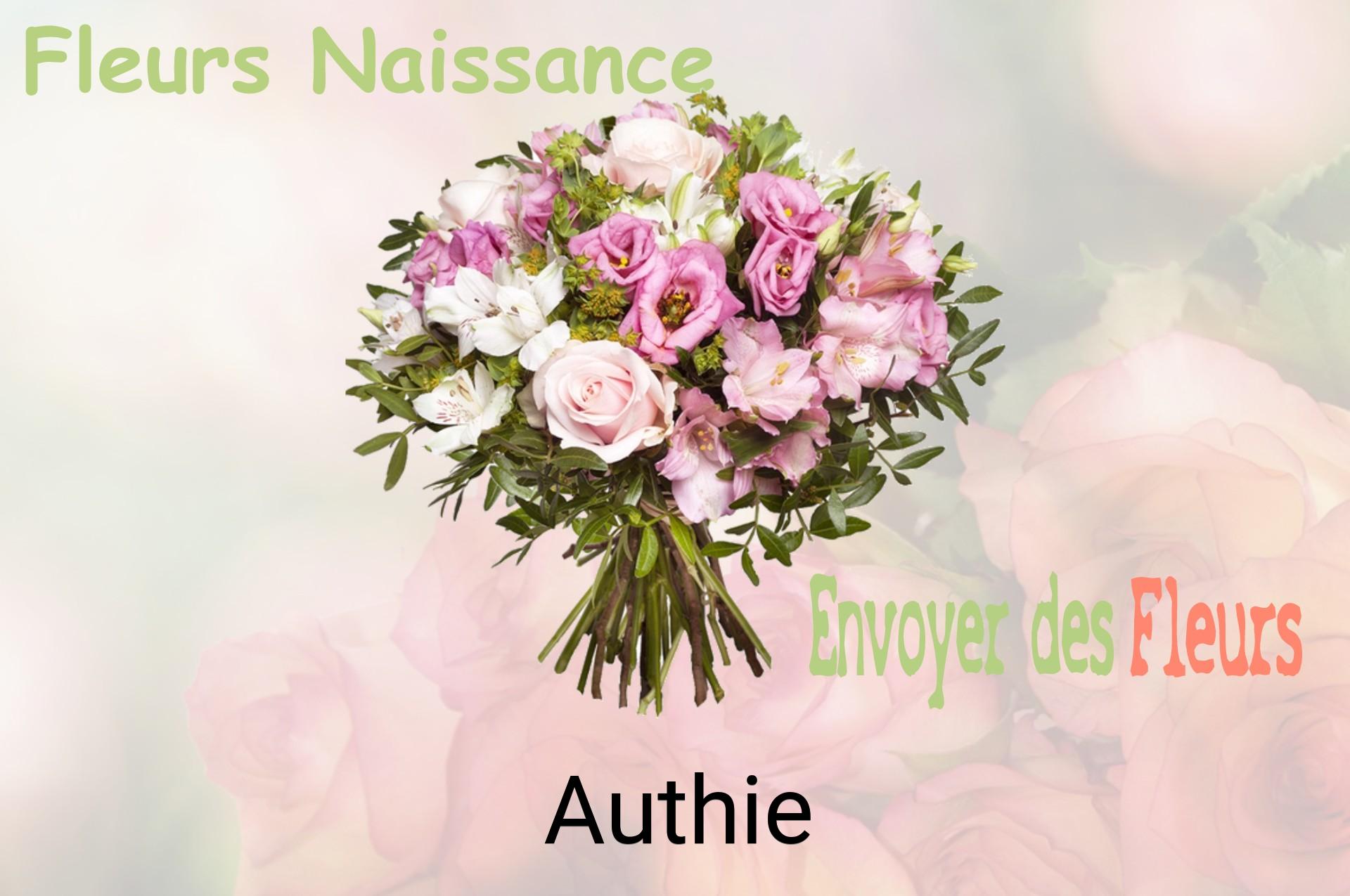 Bouquet de fleurs de naissance livré à Authie